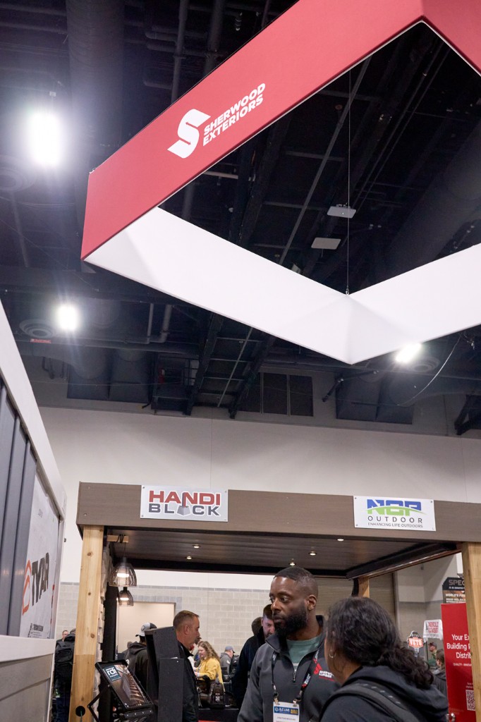 Outdoor networking — exchanging cards and materials